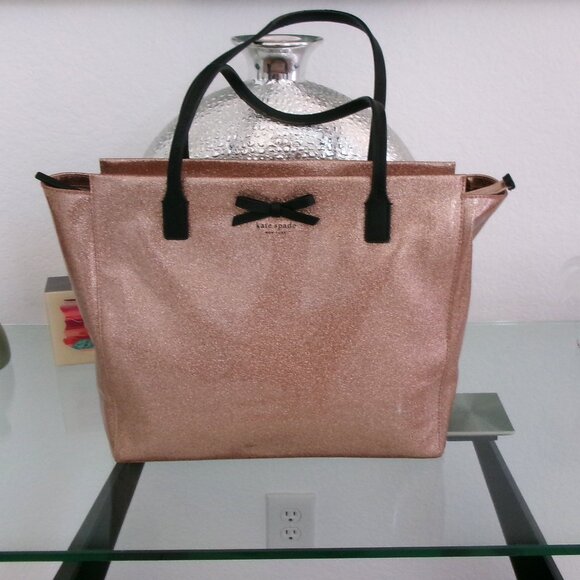 kate spade Handbags - Kate Spade Mavis Street Taden Tote Purse Bag Pink Rose Gold Glitter